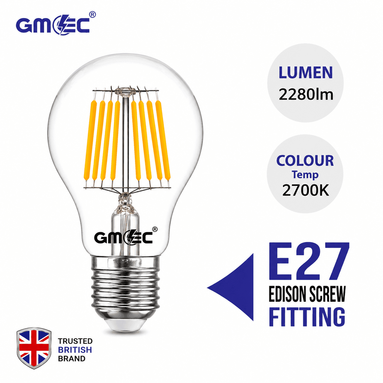 24W LED Filament Bulb E27 Warm White 2700K thumbnail 5