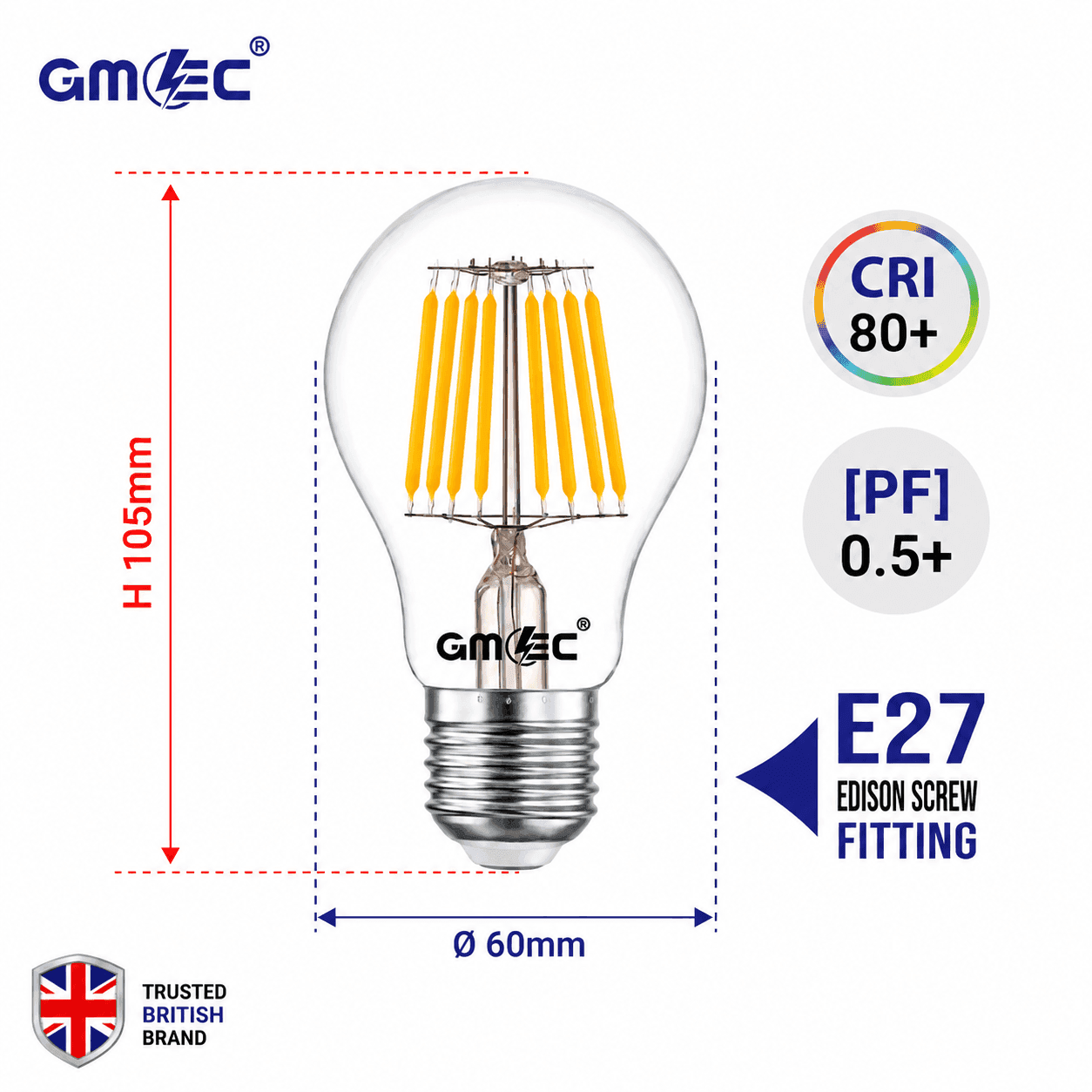 24W LED Filament Bulb E27 Warm White 2700K thumbnail 10