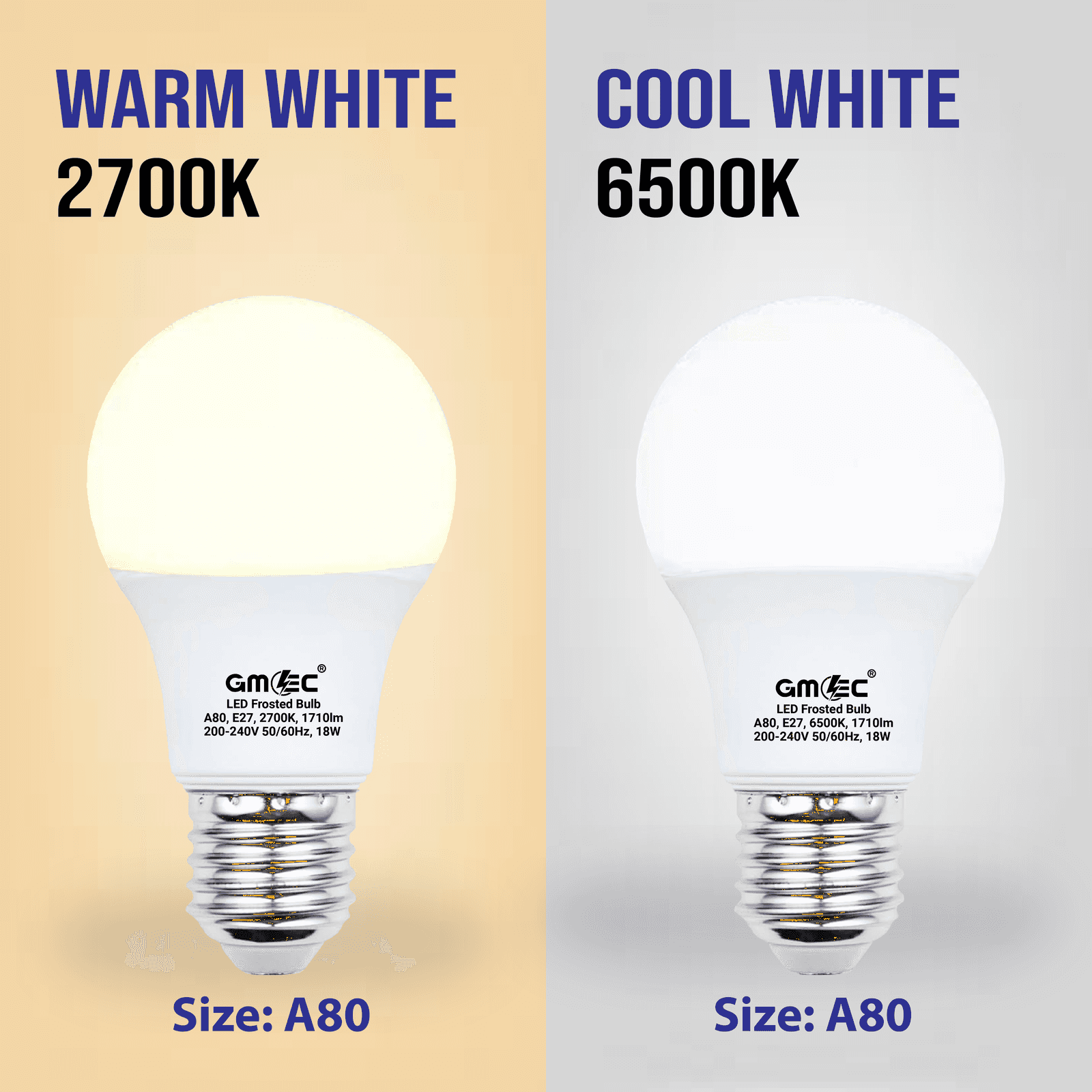 18W E27 LED Frosted Bulb Warm White 2700K A80 thumbnail 8