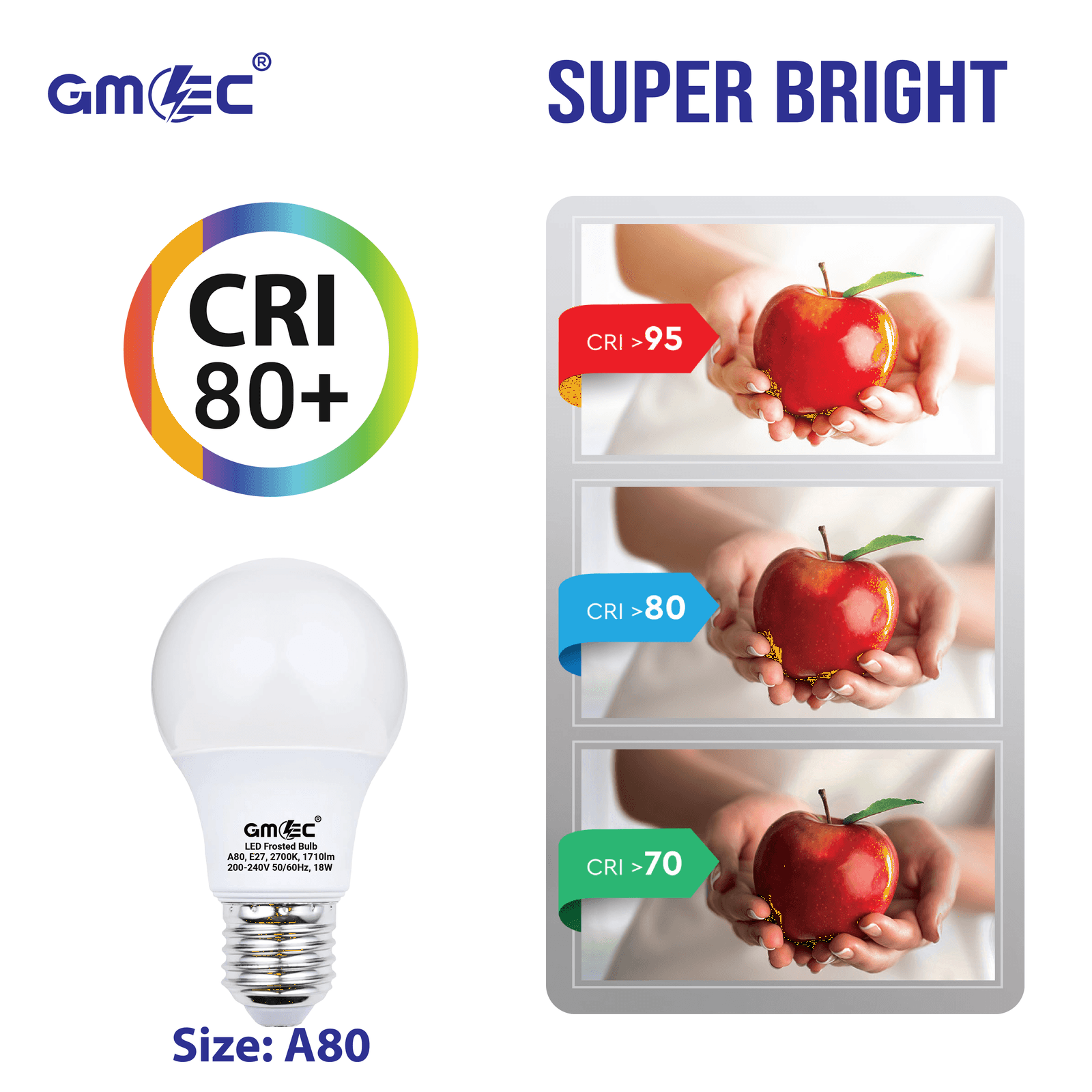 18W E27 LED Frosted Bulb Warm White 2700K A80 thumbnail 10