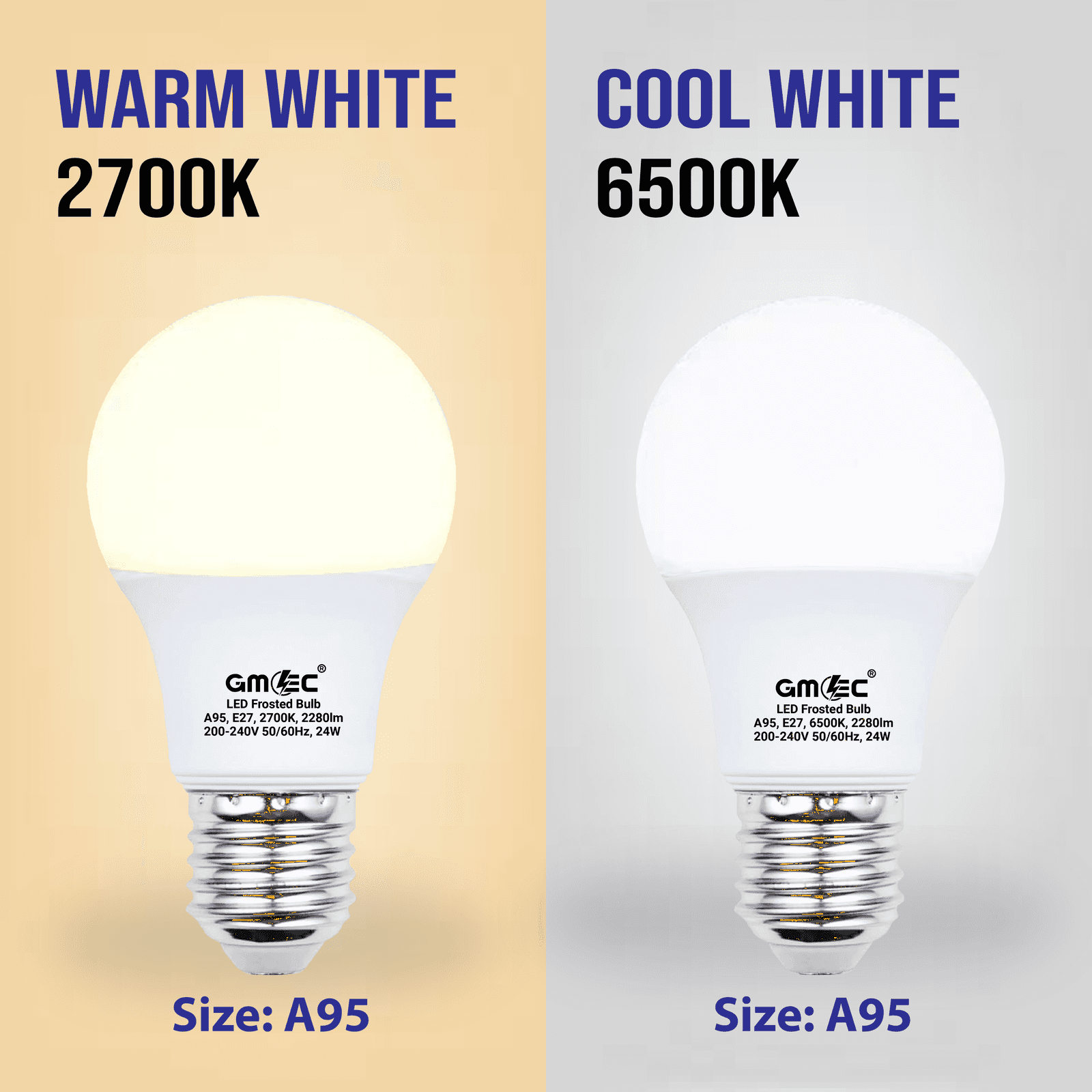 24W E27 LED Frosted Bulb Warm White 2700K A95 | 2280 Lumens thumbnail 8