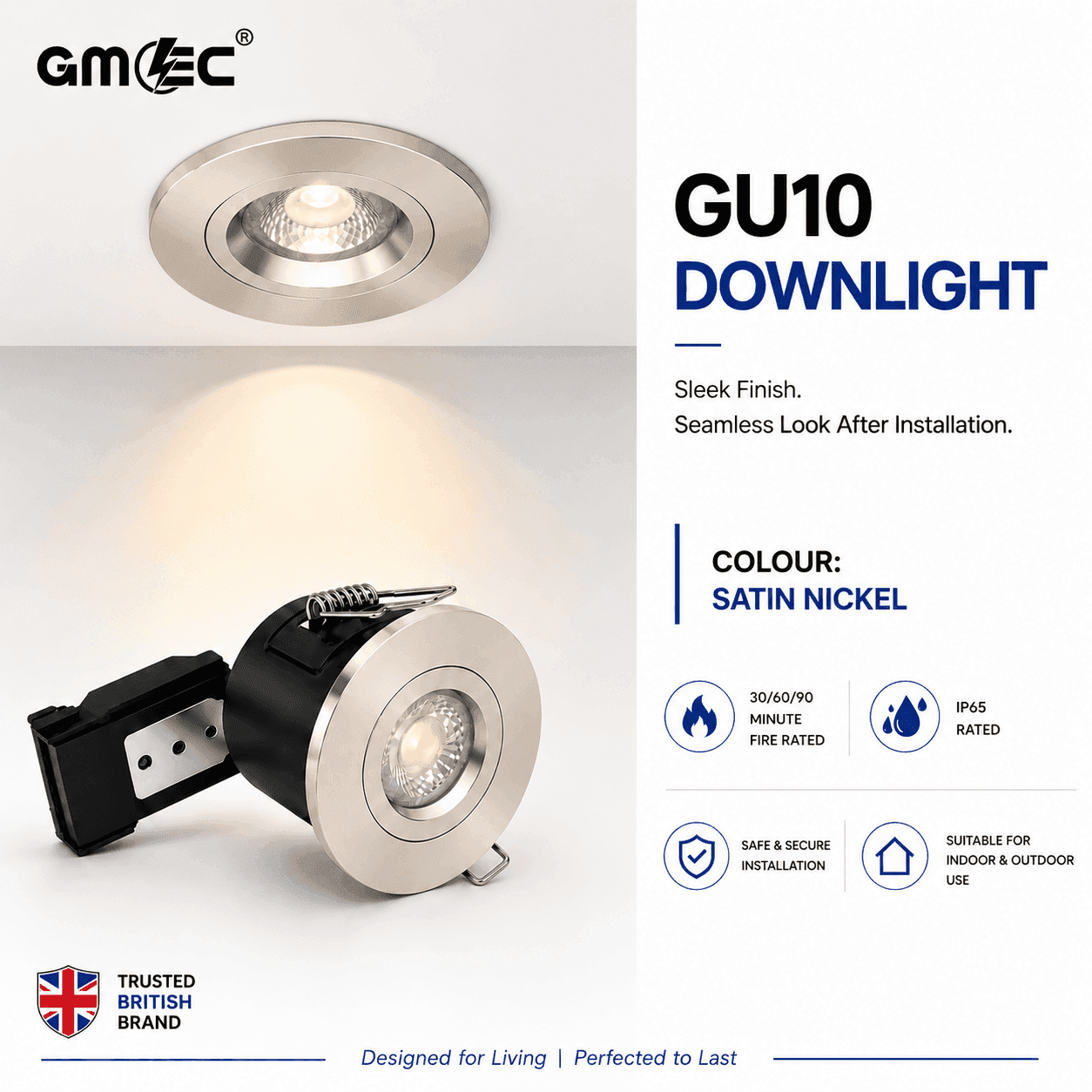 GU10 Fire Rated IP65 Downlight Twist Lock - Chrome thumbnail 17