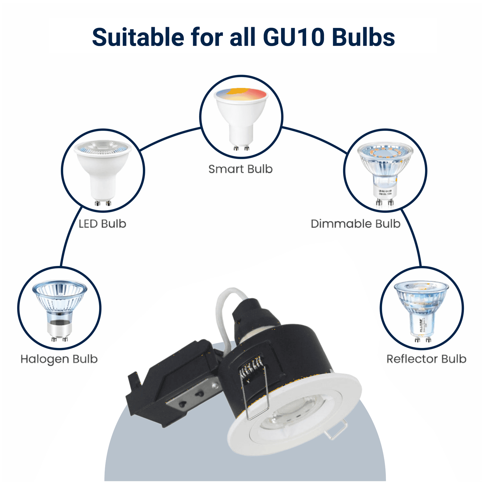 GU10 Fire Rated IP65 Downlight Twist Lock - White thumbnail 10