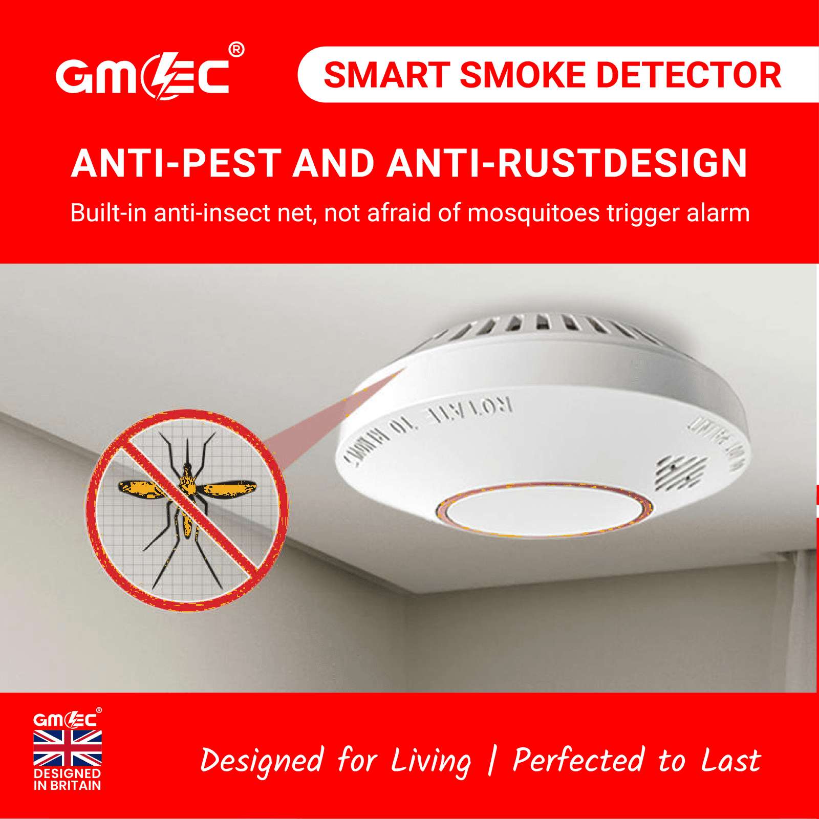Smart Smoke Detector with 10-Year Battery Light + Sound thumbnail 8