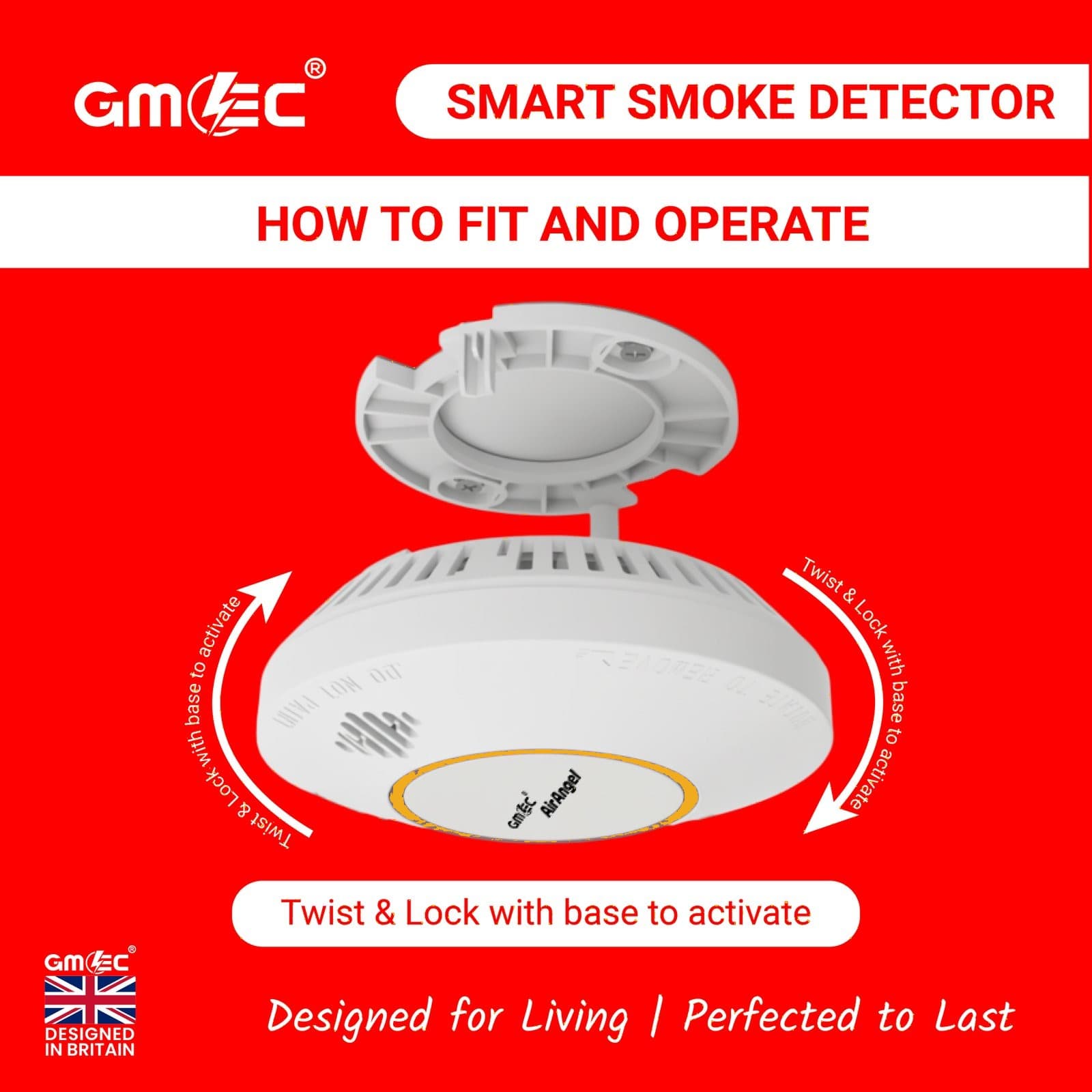 Smart Smoke Detector with 10-Year Battery Light + Sound thumbnail 10