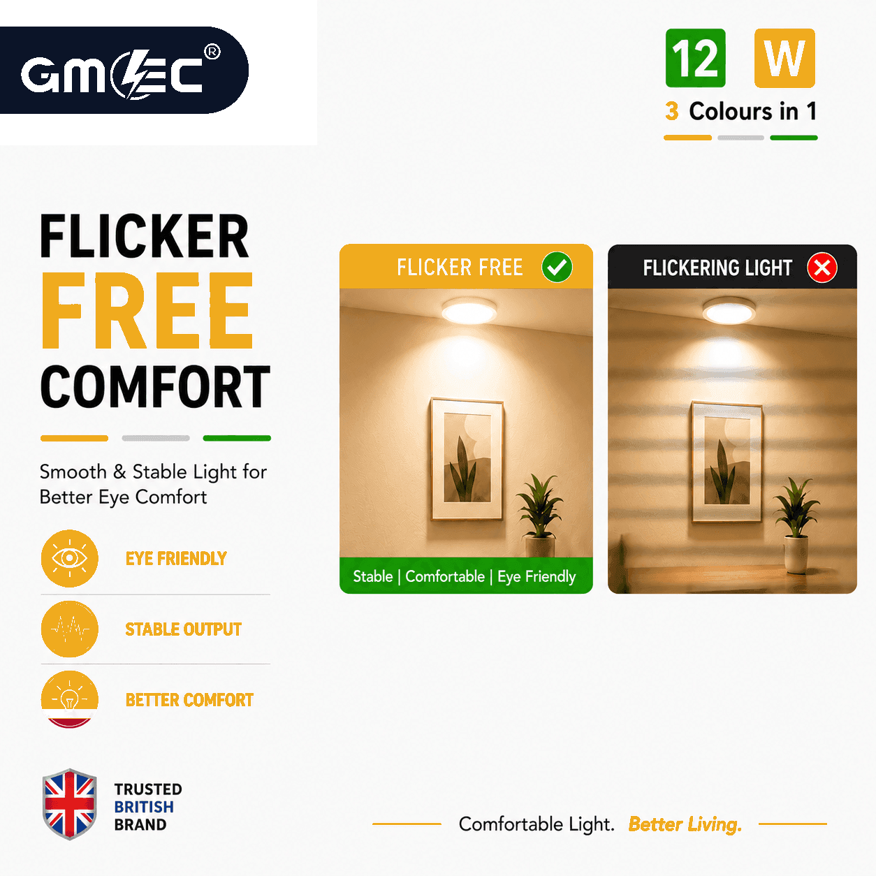 12W LED Recessed Panel Light 3 Colour CCT thumbnail 6