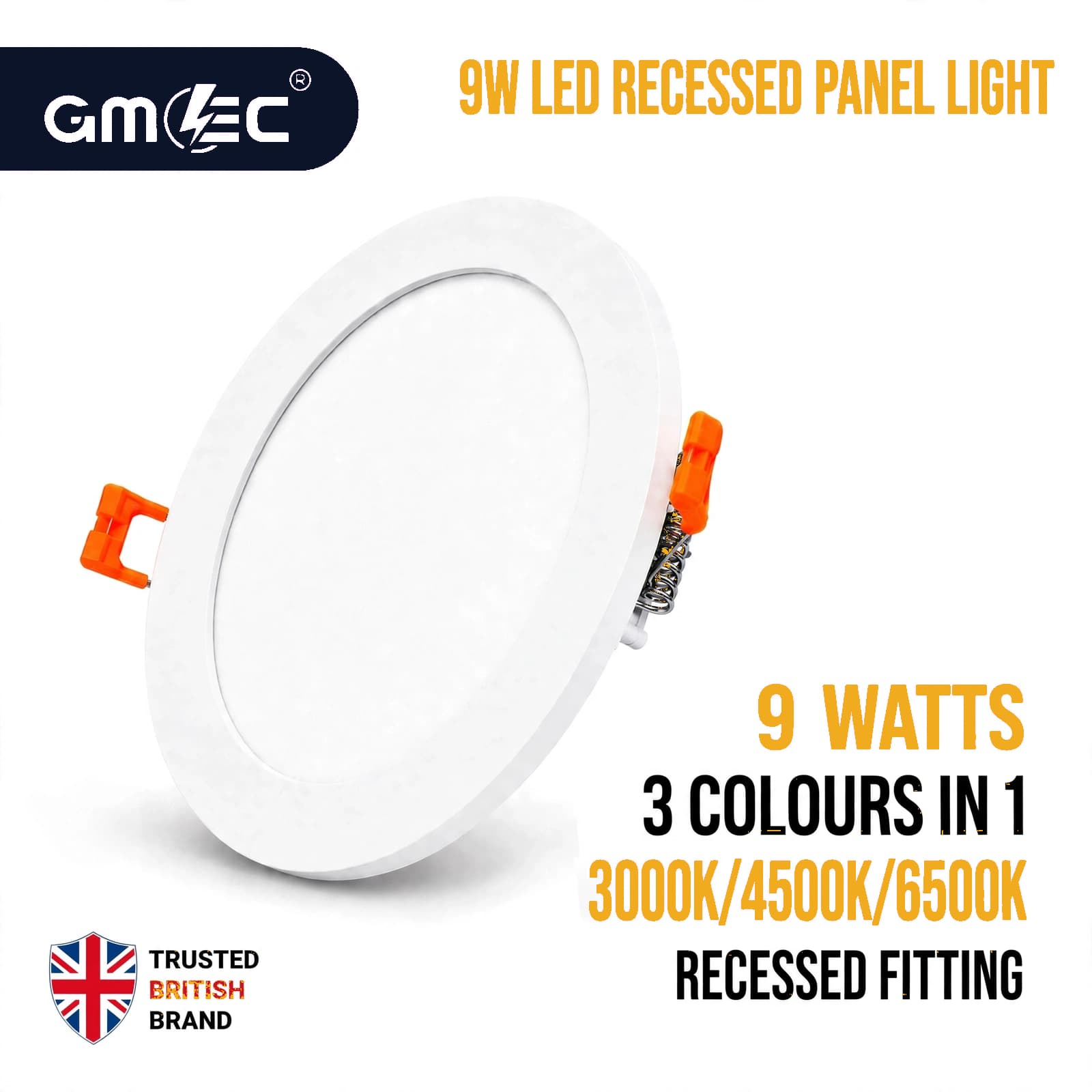 9W LED Recessed Panel Light 3 Colour CCT