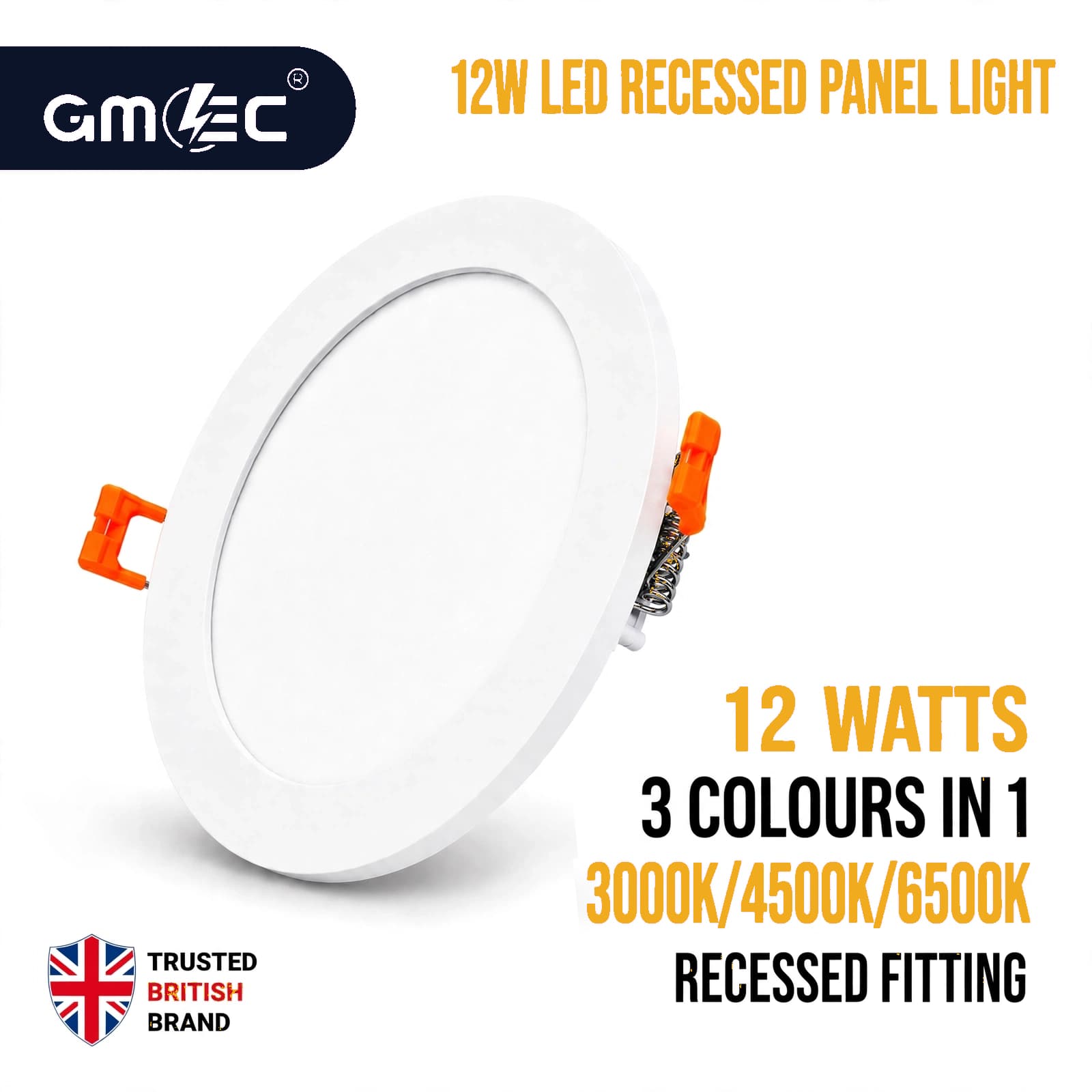 12W LED Recessed Panel Light 3 Colour CCT