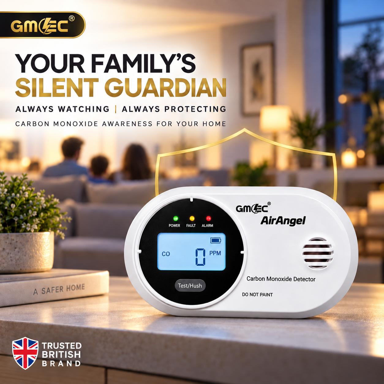 Carbon Monoxide Alarm with Digital LCD Display – 10 Year Sensor Life, Battery Powered CO Detector thumbnail 8